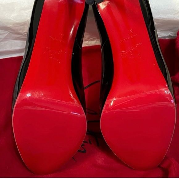 Christian Louboutin New Very Prive peep toe platform pump EU37 Mirror gloss pat. - Picture 12 of 12
